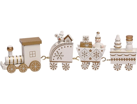 Mini tren de madera para decoración navideña Regalo de Navidad para niños Decoración de mesa