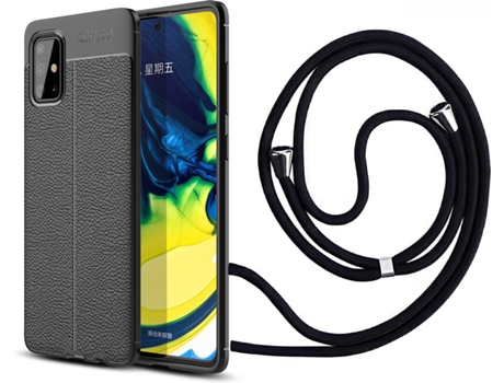 Funda Samsung A71 Rugged Leather con Collar Negro
