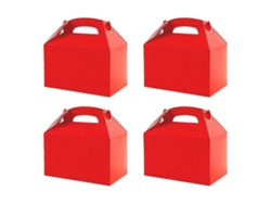 50 cajas blancas para regalos de fiesta, cajas de dulces con asas, bolsas de papel para galletas, modelo Gable B Hengjian