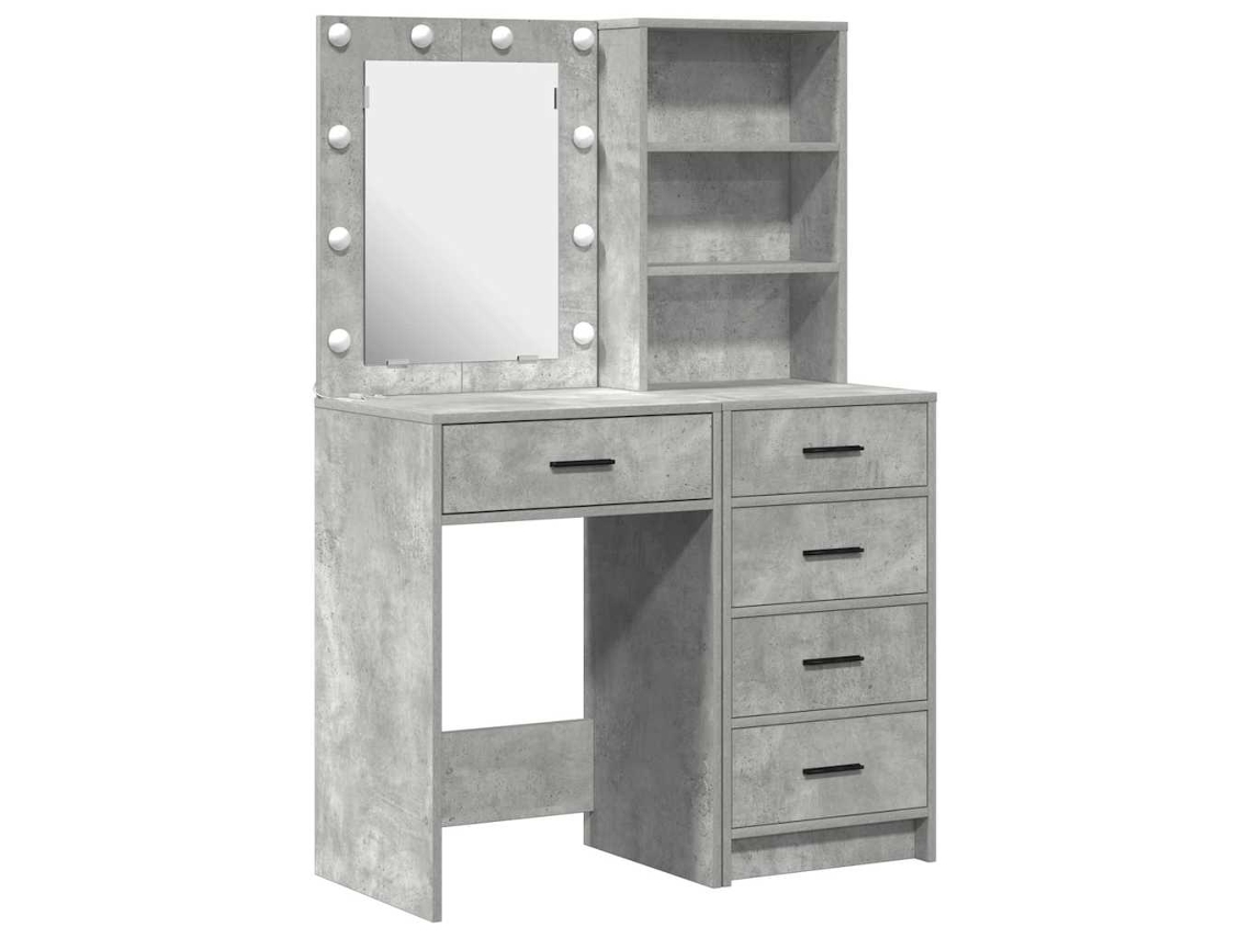 Mesa De Tocador | Mesa De Vestidor Con Cajón 2 Uds Gris 50 X 41 X 135 Cm