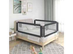 Barra de seguridad para cama infantil, 140 x 25 cm, tela gris oscuro, DKD HOME DECOR