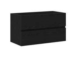 Maison Exclusive - Gabinete De Lavabo Para Baño Roble Negro 80 X 38,5 X 45 Cm