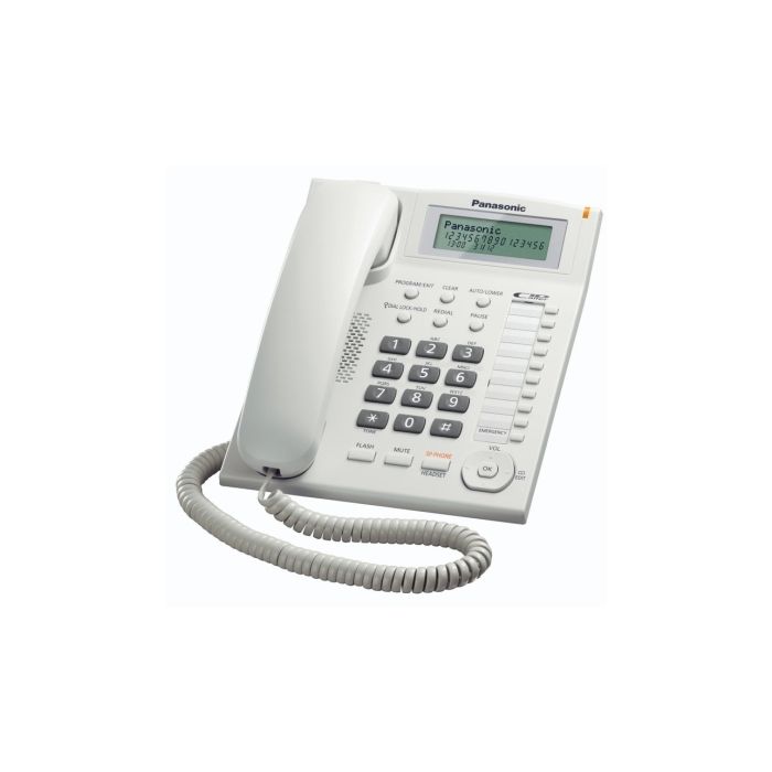 Teléfono Fijo PANASONIC KX-TS880EXW Blanco