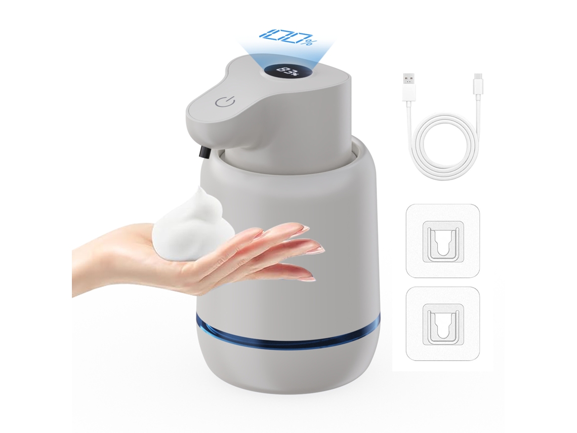 Dispensador automático de jabón en espuma sin contacto, recargable por USB, con cuatro velocidades ajustables, MDUG (tipo espuma)