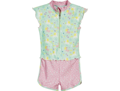 Traje UV de Niña PLAYSHOES Bañador Pieza Protección Verde (4/5 años)