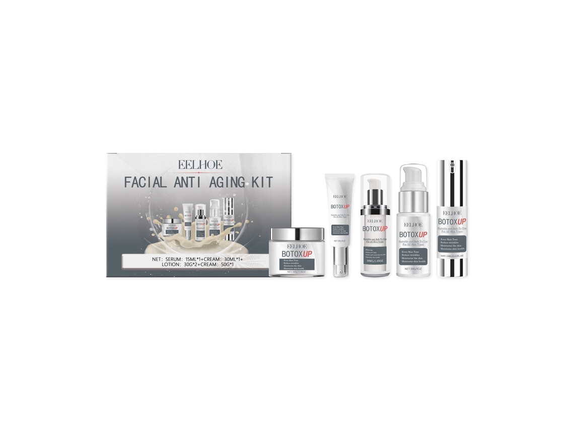 Kit facial antiedad que hidrata, reafirma e ilumina las líneas de expresión.