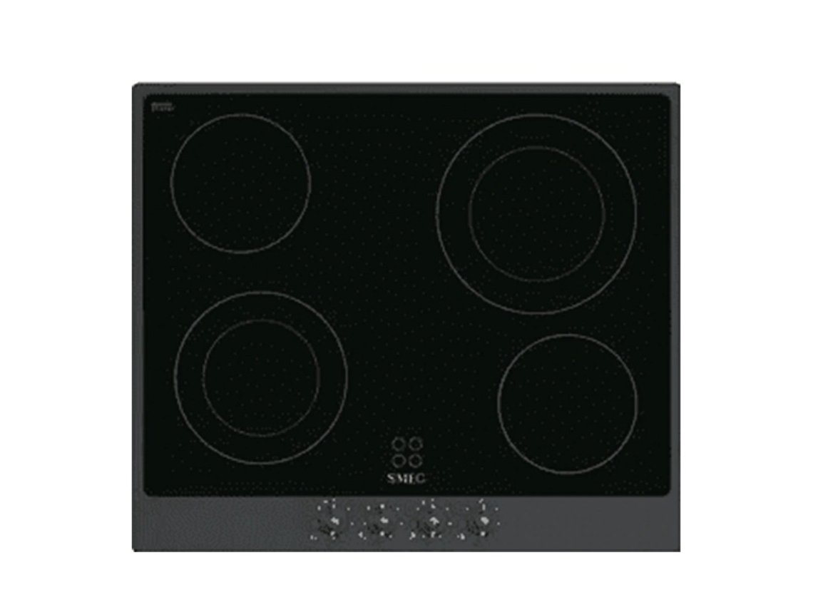 Placa de Inducción SMEG P864AO (Eléctrica - 65 cm - Negro)