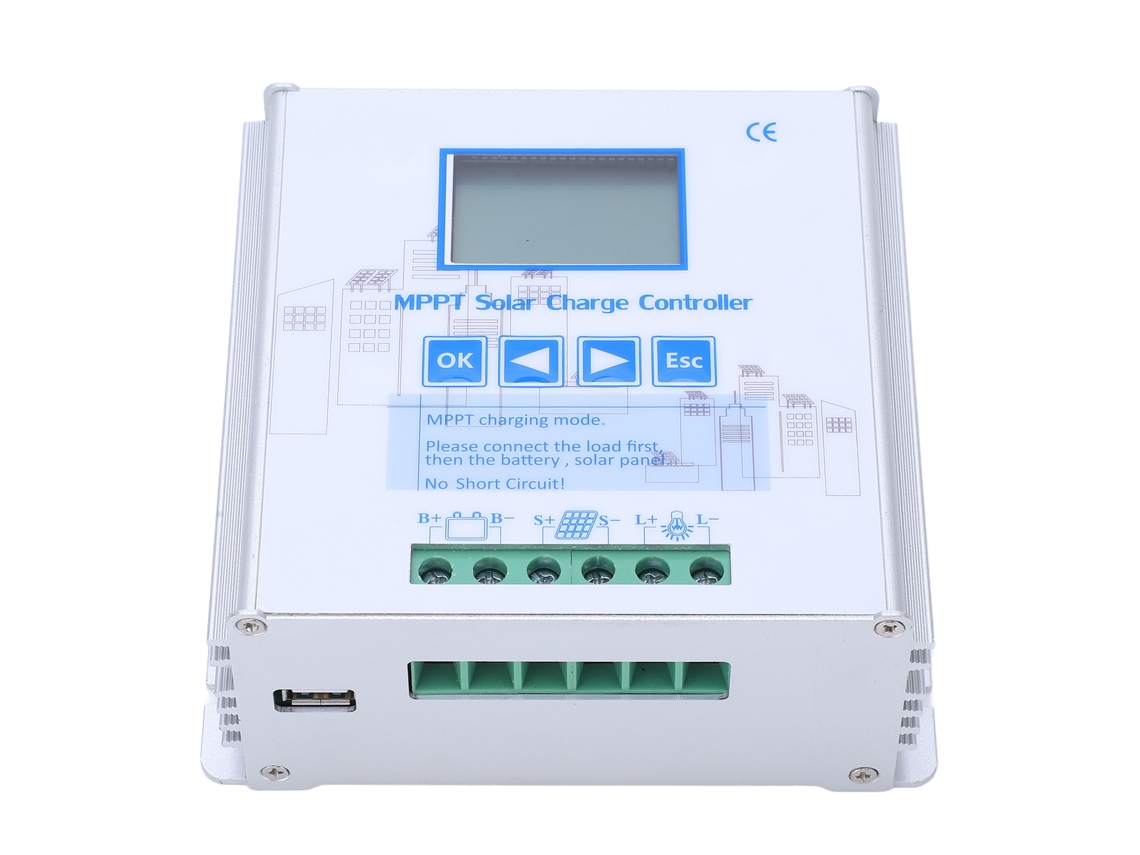 Regulador de carga solar MPPT universal automático de 30 A para paneles de 24 V/48 V