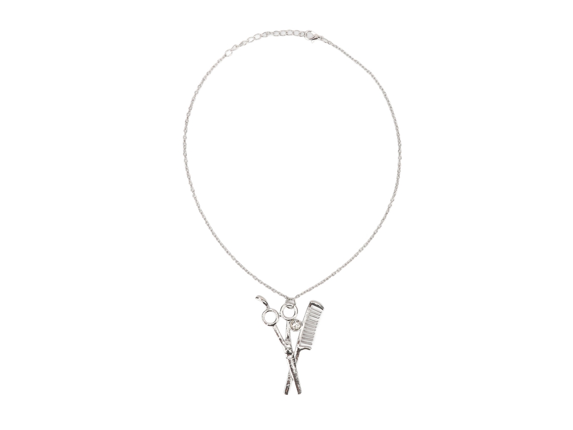 Colgante De Tijera Y Peine Para Joyería De Plata, Colgante Exquisito Para Peluqueros Y Estilistas De Cabello