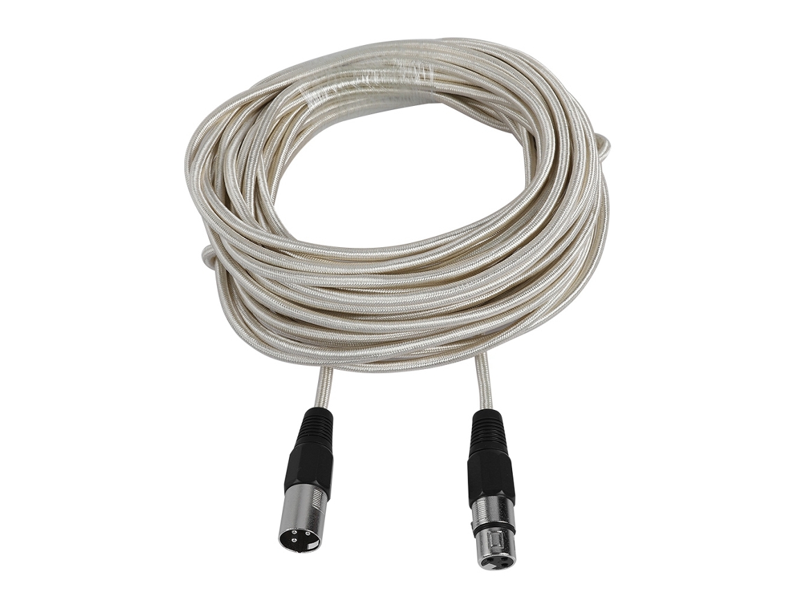 Cabo De Microfone Xlr Macho Para Fêmea De Alta Qualidade 15m Com Proteção Anti-interferência