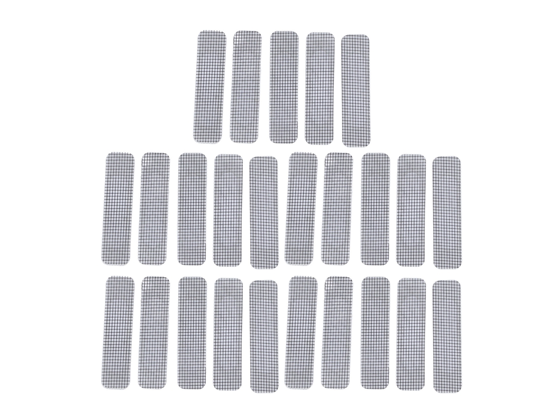 20 Parches Autoadhesivos De Acero Inoxidable Para Reparar Mosquiteras Y Agujeros En Puertas.