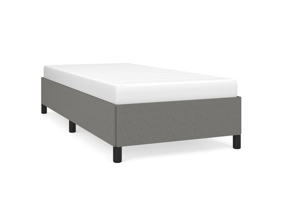 Maison Exclusive - Estructura De Cama Sin Colchón Tela Gris Oscuro 90x190 Cm