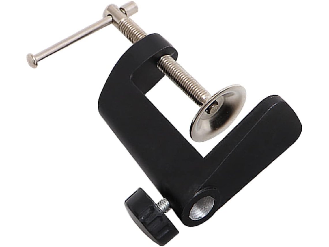 Clip Fijación Lámpara Mesa Metal Negro Estilo Reforzado