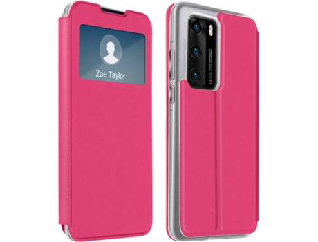Funda Huawei P40 AVIZAR Cartera Ventana Rosa