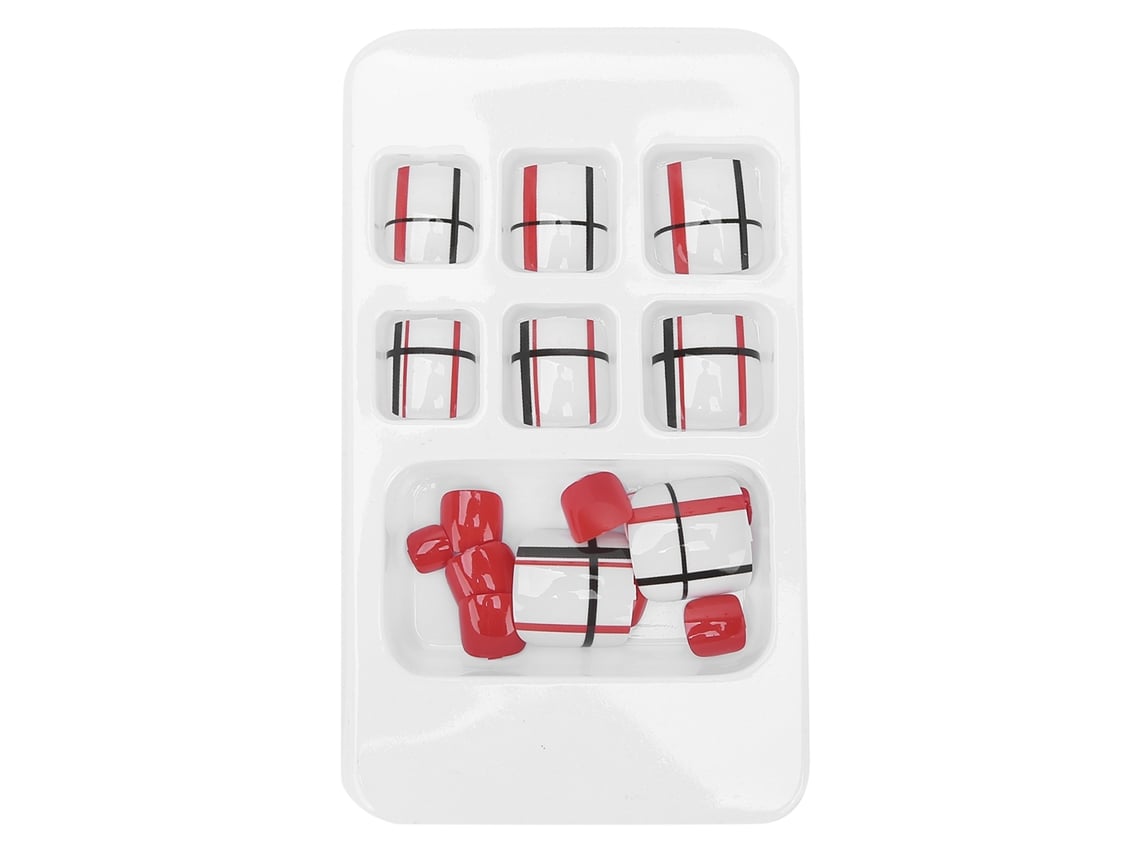 24pcs Unhas Falsas De Pé Com Cobertura Total Para Mulheres E Meninas Verão Unhas Artificiais J76