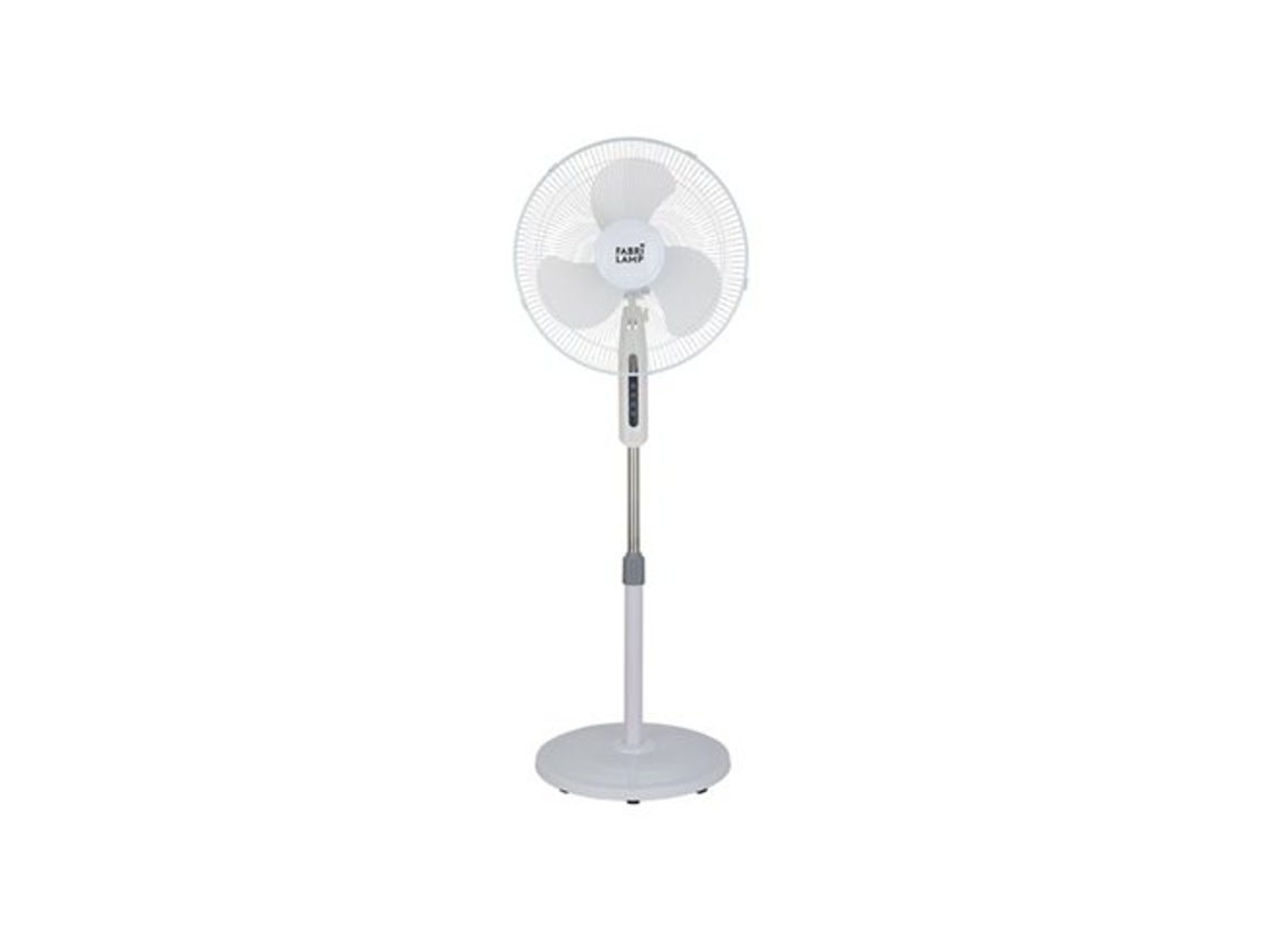 Ventilador De Pie Etesio Blanco 3 Velocides 40w Oscilante 3 Aspas blancas Regx43x40 Cm FABRILAMP