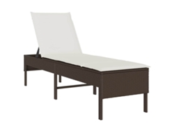 Maison Exclusive - Tumbona Con Cojín, Color Marrón, 55x200x44cm, Poliratán