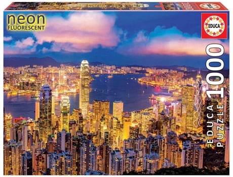 Puzzle EDUCA 1000 Neon Hong Kong (Edad Mínima: 12 Años - 1000 Piezas)