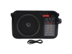 Rádio Portátil Am Sw Fm Com Bluetooth E Cartão De Armazenamento Reprodutor De Música Recarregável