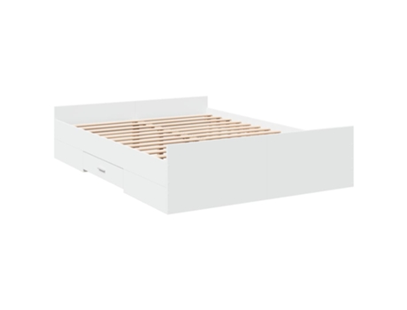 Cama con Cajones VIDAXL Madera Blanco (135x190cm)