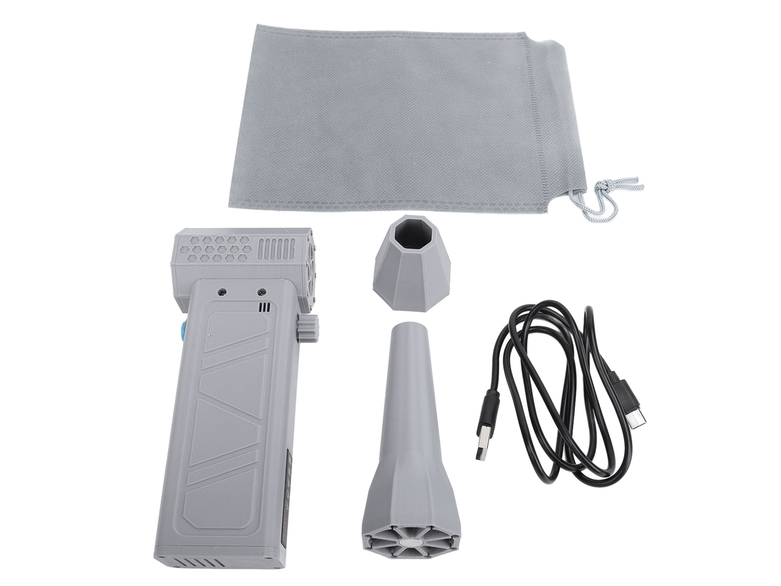 Aspiradora eléctrica portátil recargable de 140000 rpm con ventilador turbo de 62 m/s para limpieza.