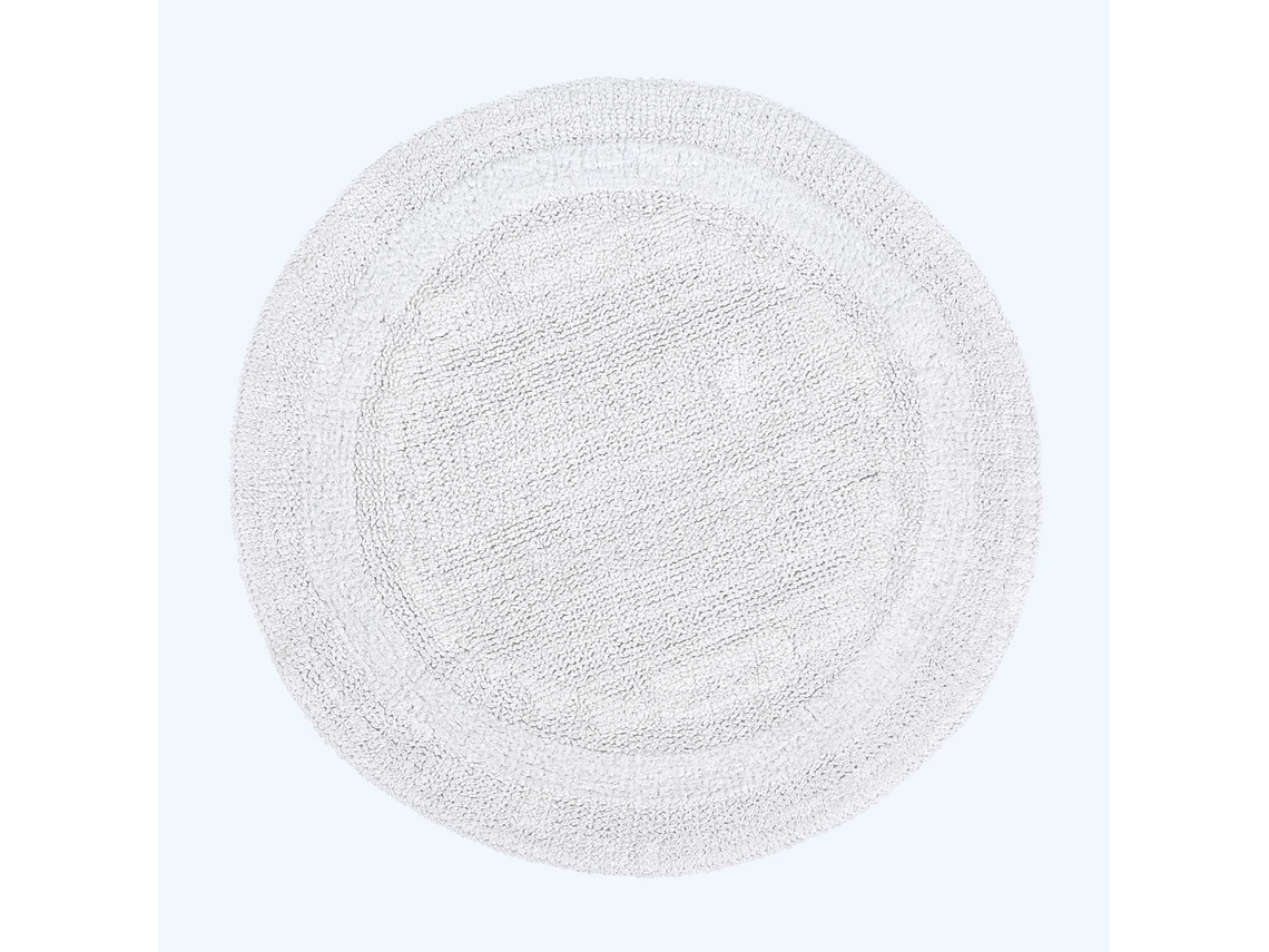 Homescapes Luxury Reversible Round Bath Mat - White
