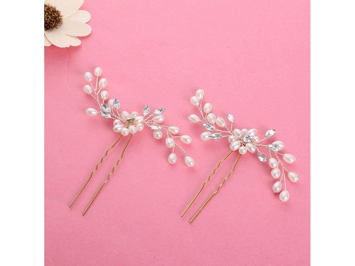Accesorio Para El Cabello De Novia: Elegante Pinza Para El Cabello De Estilo Retro Con Perlas Y Pedrería Para Ocasiones Especiales.