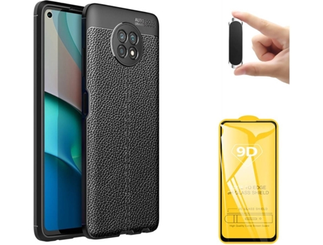 Funda, Protector y Soporte para Xiaomi Redmi Note 9T PHONESHIELD Rugged Leather Negro