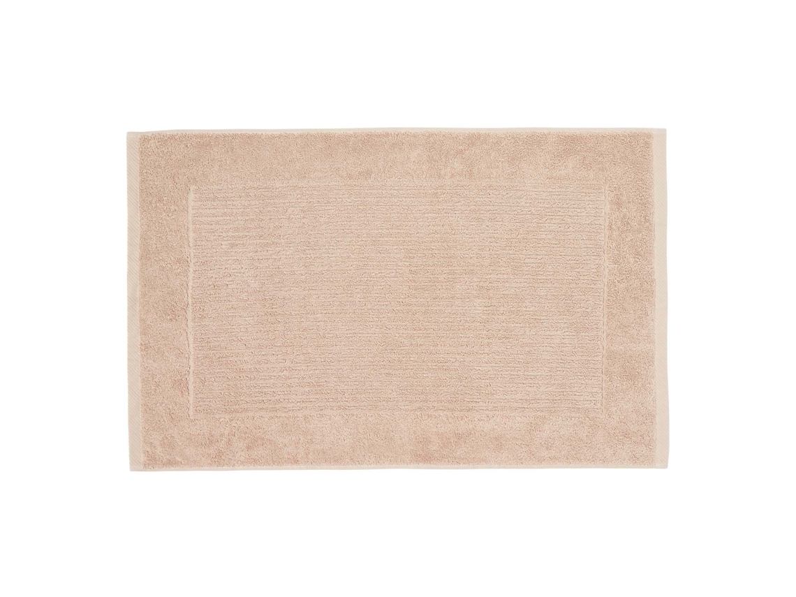 Homescapes Imperial Plain Cotton Stone Beige Bath Mat