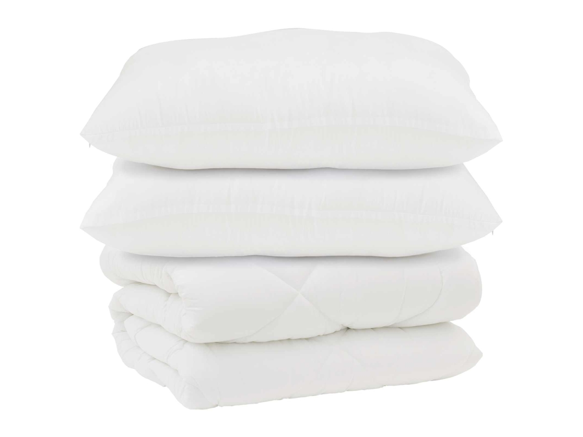 Edredón Con Almohadas 3 Uds | Duvet Microfibra Y Plumas De Pato
