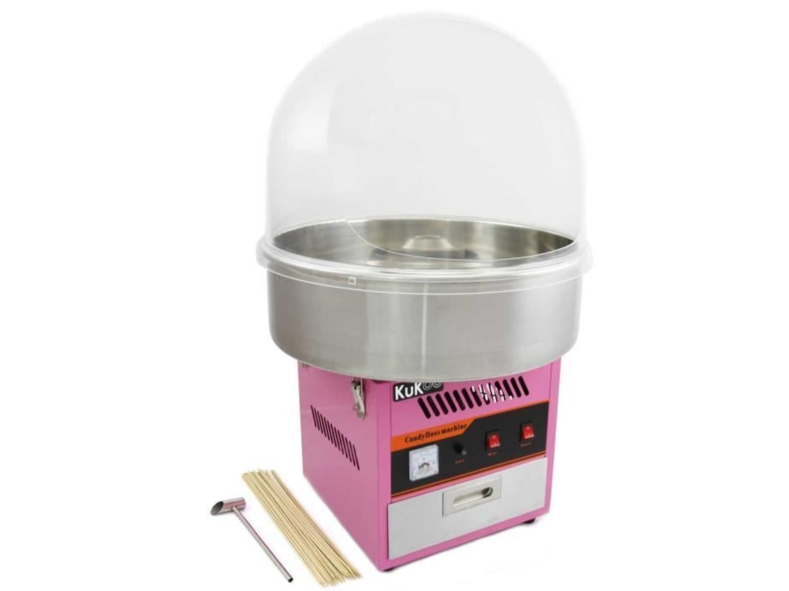 Máquina de Algodón de Azúcar Cúpula Protectora Rosa