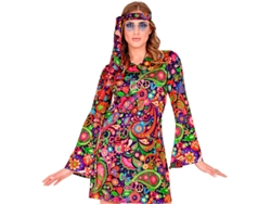 Disfraz de Chica Hippie en vestido psicodélico para mujer