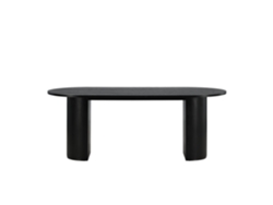 Mesa De Comedor FURNLUX Classic Bianca (Negro, Madera Contrachapada - 90X200X75 Cm)
