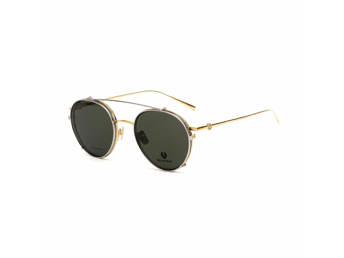 Montura De Gafas Gafas De Sol Belstaff Jagged-clip-on-dorado-gris (titanio - Dorado - Ø 53 Mm)