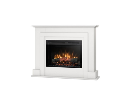 Chimenea LED eléctrica independiente ALVA 26' Blanco mate 91 x 118 x 28.5 OUTINFIRE