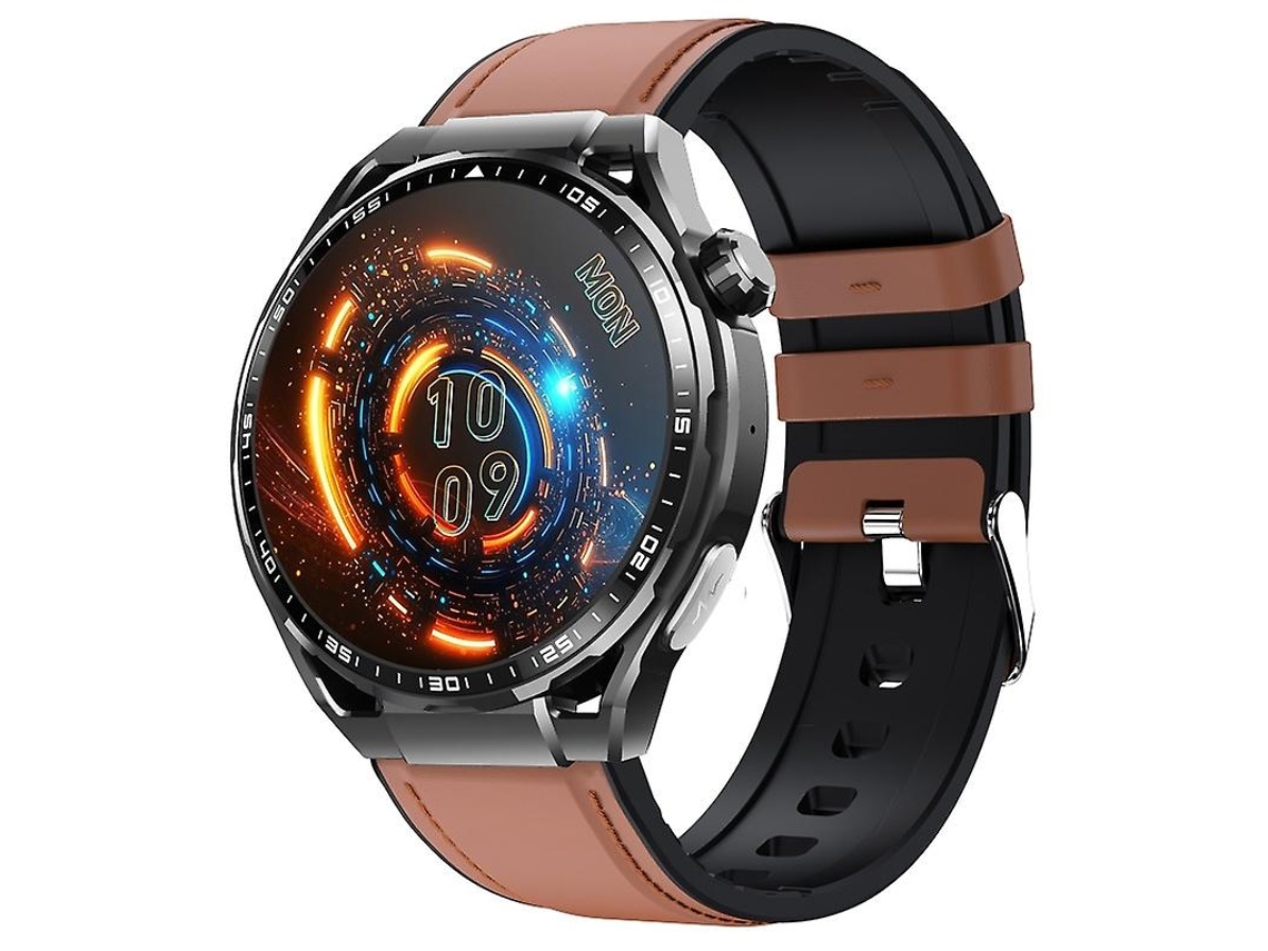 Reloj inteligente Ly Ebike de cuero negro y marrón F200