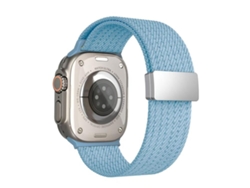 Correa para Apple Watch de 42/41/40/38 mm - Nylon elástico de 4 hebras con cierre magnético, un solo color.