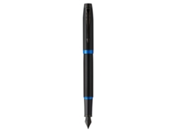 PARKER Im Vibrant Rings Pluma Estilográfica Sistema de Carga Por Cartucho Negro Azul 1 Piezas