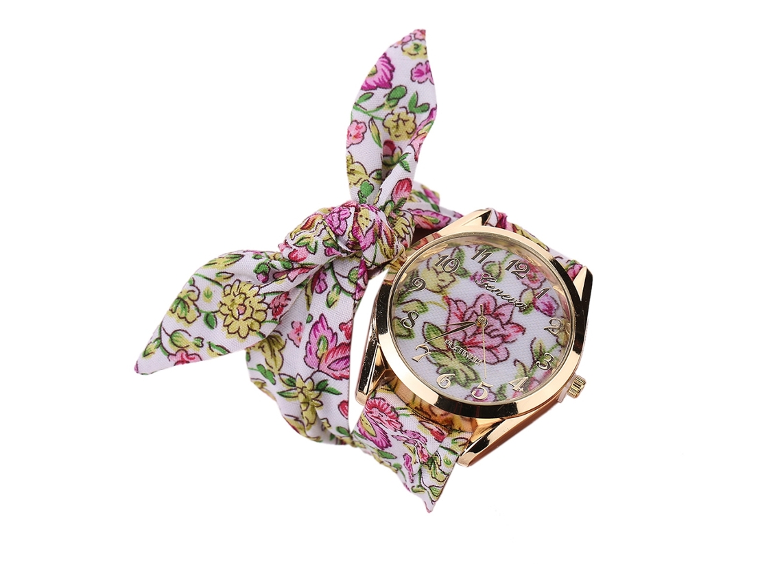Reloj De Pulsera Zhoulianfa Para Mujer Con Correa Teco Con Estampado De Pájaros, Esfera Redonda, Cuarzo, Oro Rosa.