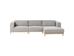 Sofá Beliani Veng de 4 plazas en tela gris 347x156x84