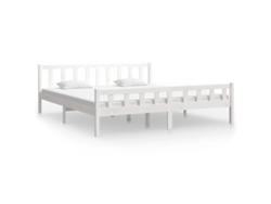Maison Exclusive - Estructura De Cama Sin Colchón Madera Maciza Blanco 160x200 Cm