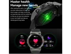 Reloj inteligente militar AMOLED de 1,43 pulgadas para hombre, con respuesta y llamadas, monitor de actividad física, IP68, 400 mAh, Yizhood