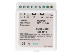 Fuente De Alimentación Ajustable Y Conmutable Para Carril Din Para Armario De Control Eléctrico Dr-45-12