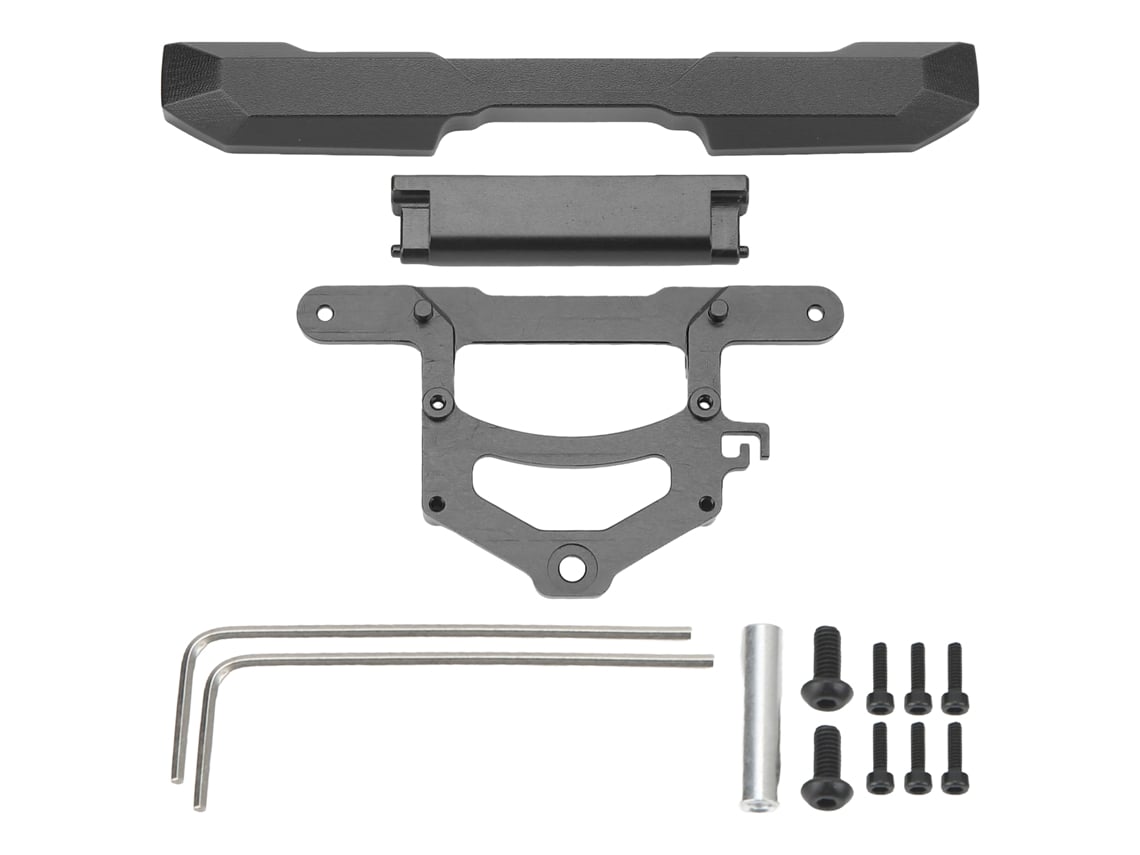 Kit De Parachoque Traseiro De Metal Para Rc Axial Scx24 Ford Bronco 1/24 Crawler Alumínio Preto