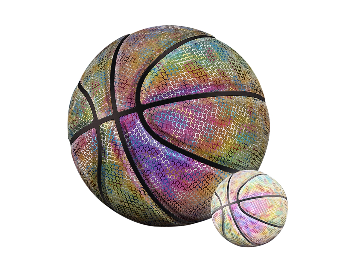 Jinwei-balón De Baloncesto Holográfico Reflectivo Talla 7 Para Juegos Nocturnos Ilumina En La Oscuridad Regalo Para Adultos Niños