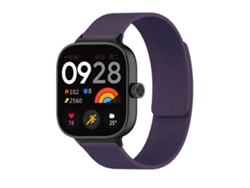 Bracelete Para Redmi Watch 6 / 5 / 4 - Silicone Macio Magnético - Textura De Lichia Roxa