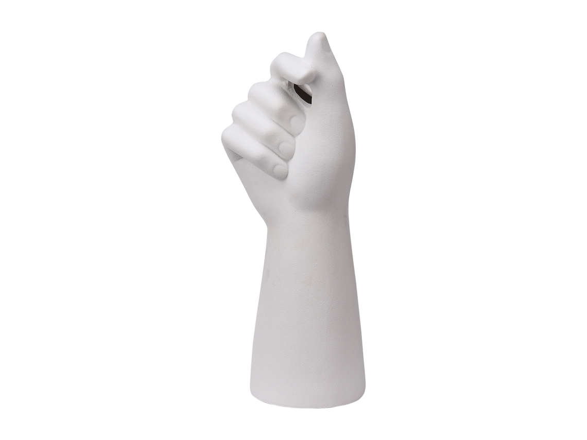 Jarrón De Mesa De Cerámica Blanca De 10 Cm, Jarrón Decorativo Para Flores Con Diseño Delicado.