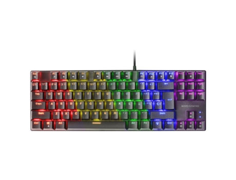 Teclado Frgb MARS GAMING Mk80 (Interruptor Negro - Mecánico Marrón - Español)