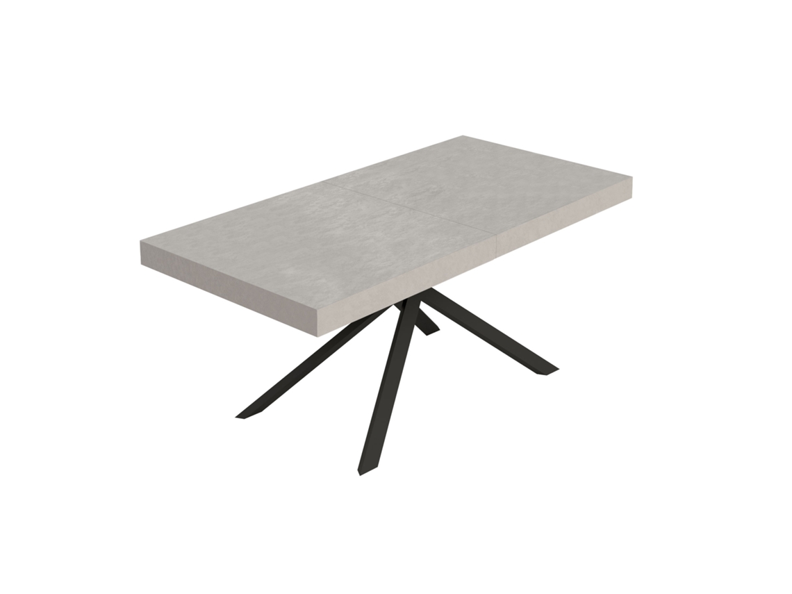 Mesa extensible Niket Cashmere 200/460x90 cm con patas antracita Itamoby
