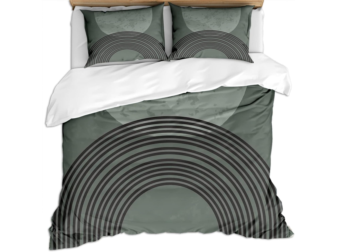 Juego Ropa Cama Piezas Funda Nórdica Microfibra Estampado Juego Almohada 200x200cm 200 X Cm 65